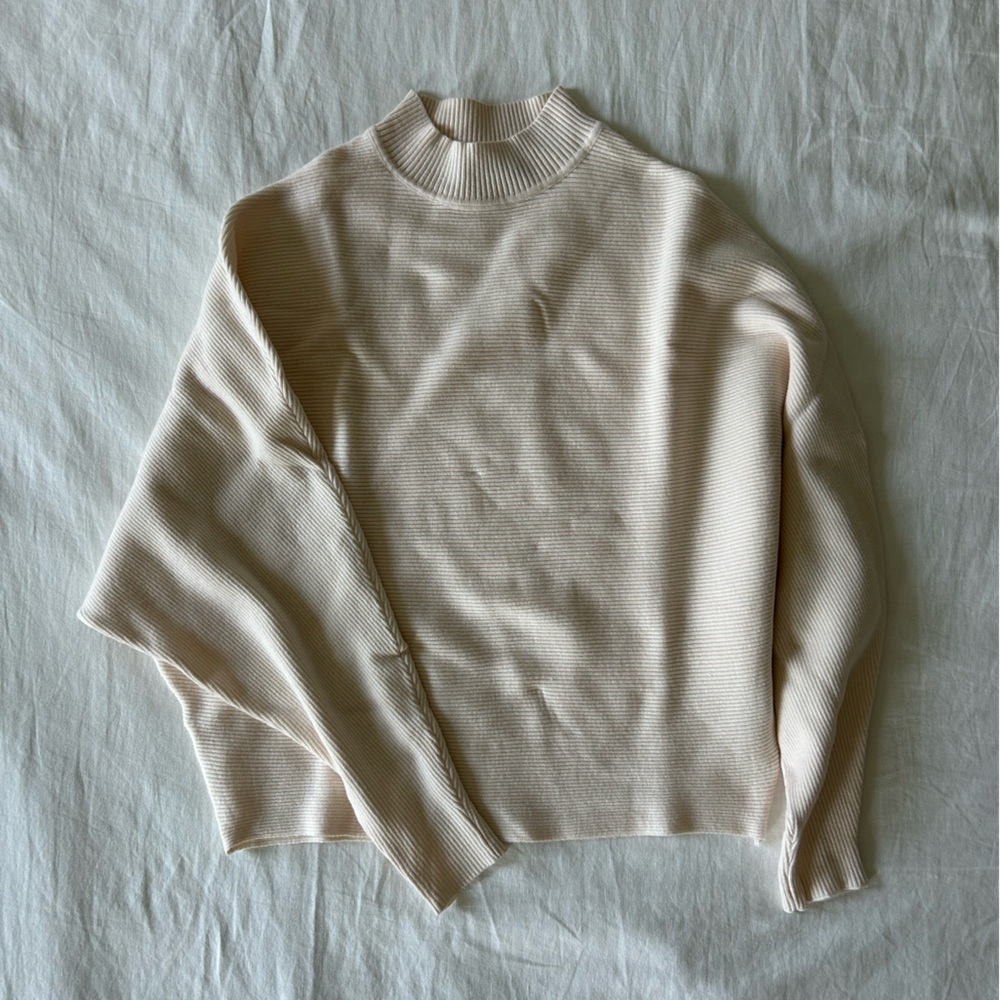 Cream mock neck sweater